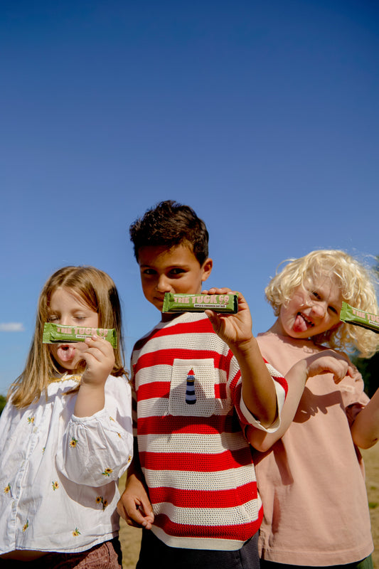 Kids playing after school with snacks